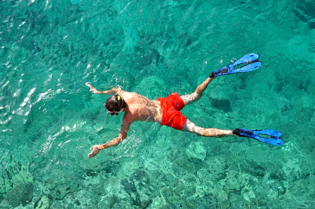 Snorkelling in the Indian Ocean off the coast of Kenya’s Diani Beach - by Wasafiri Destinations